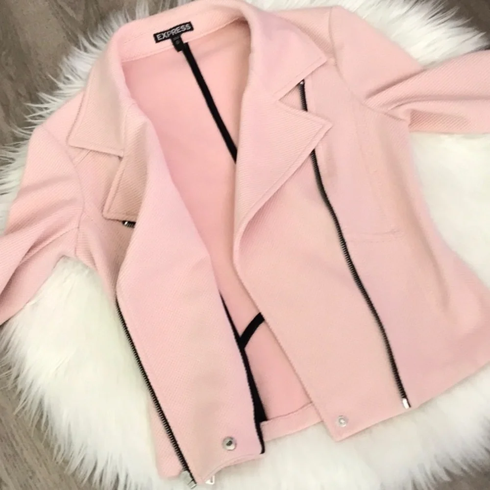 Express Moto Pink Jacket - Picture 8 of 13
